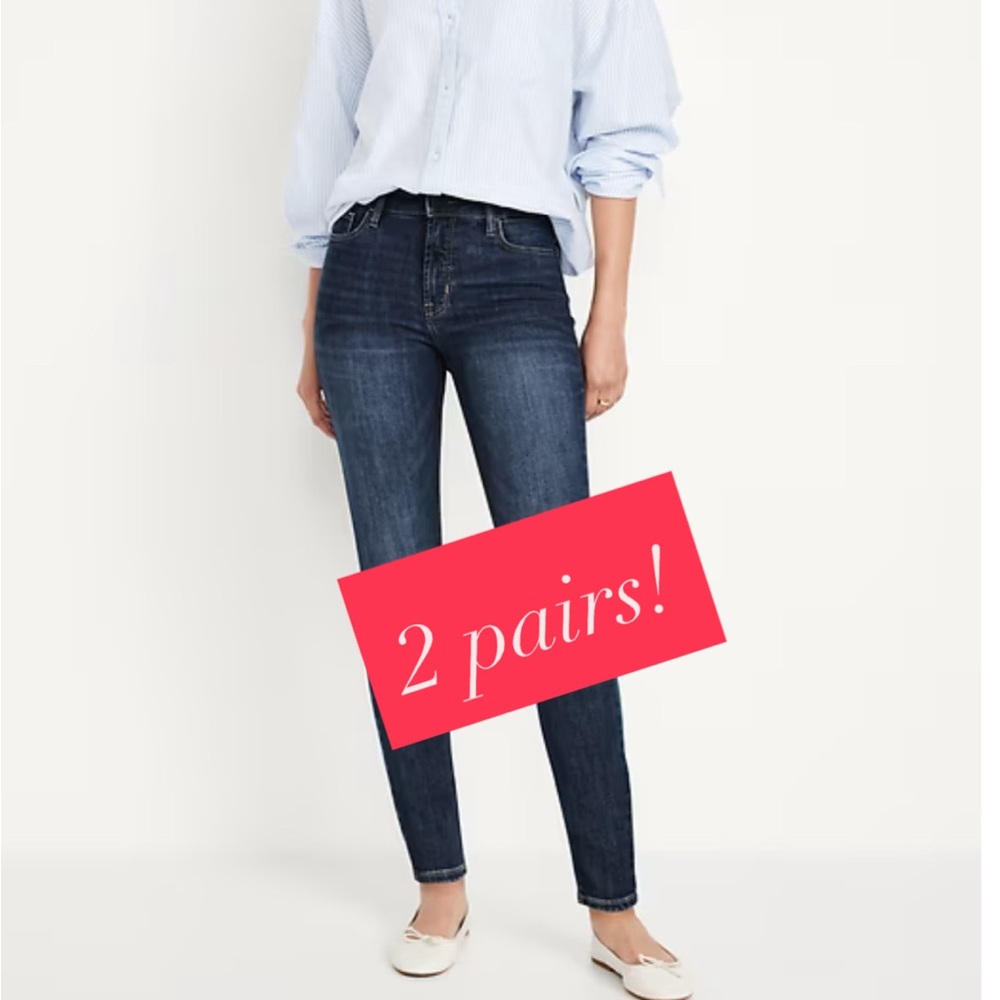 TWO Old Navy Women's Rockstar Super Skinny High Rise Jeans